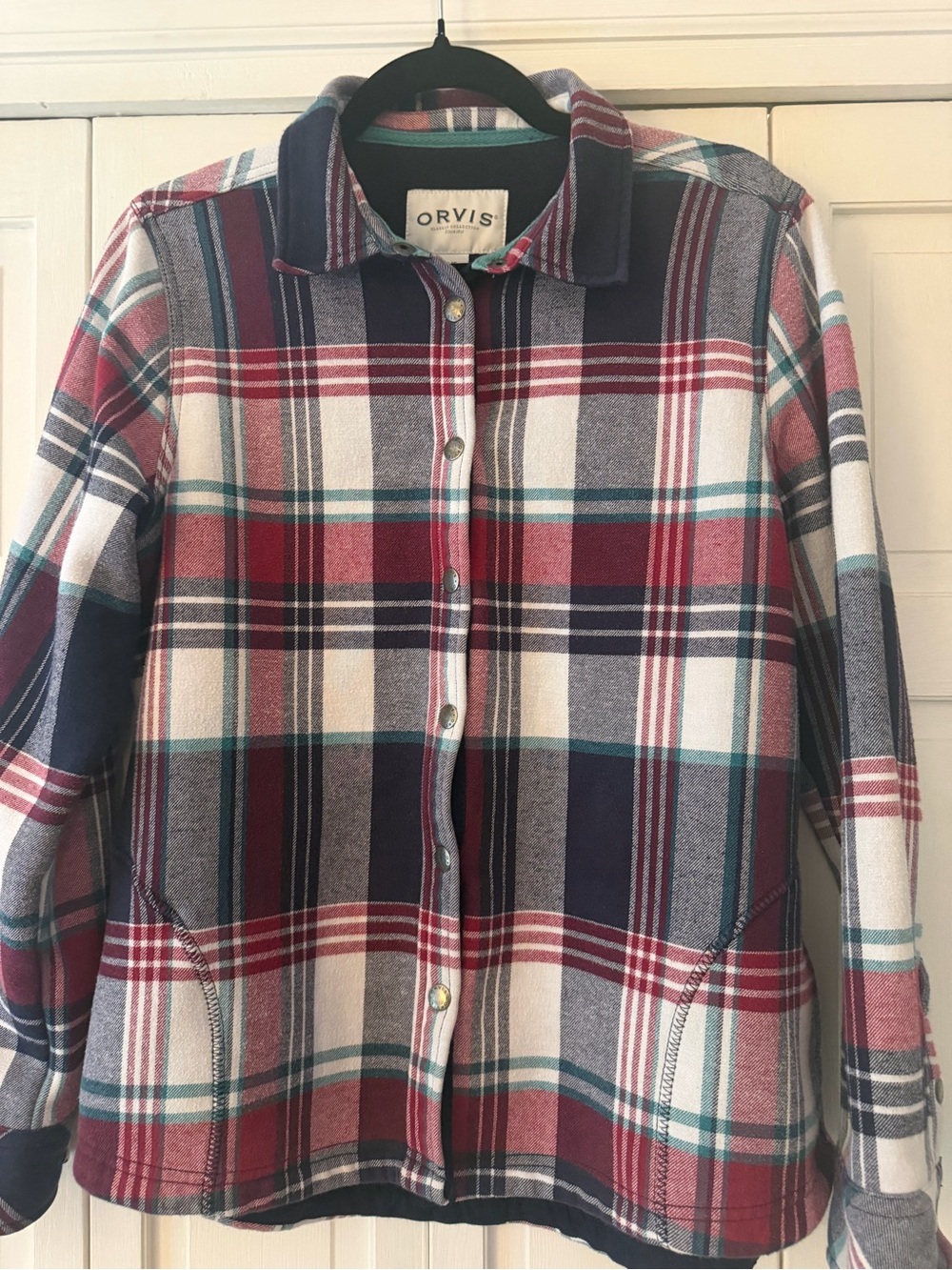 Women’s Orvis Plaid Flannel Barn Jacket Size Large